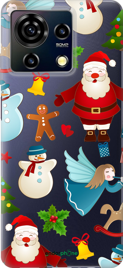 Силіконовий чехол Новорічний 1 для ZTE Blade V50 Vita - 4614u-3813 изображение 