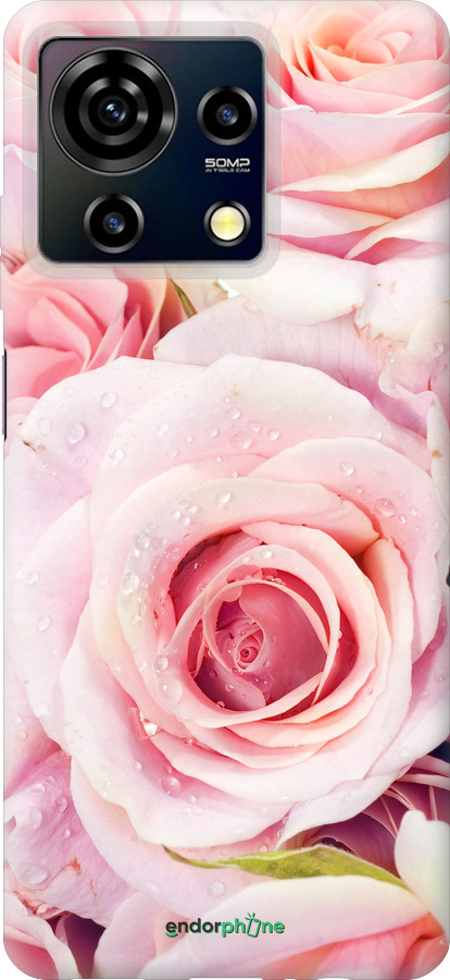 Силиконовый чехол Розы для ZTE Blade V50 Vita - 525u-3813 изображение 