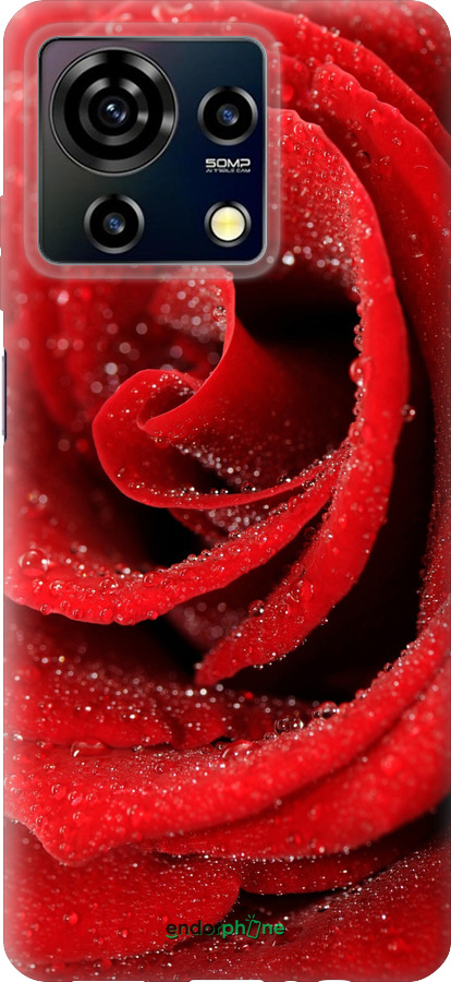 Силиконовый чехол Красная роза для ZTE Blade V50 Vita - 529u-3813 изображение 