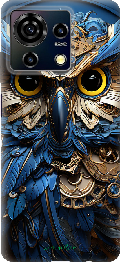 Силиконовый чехол Сова v2 для ZTE Blade V50 Vita - 5649u-3813 изображение 