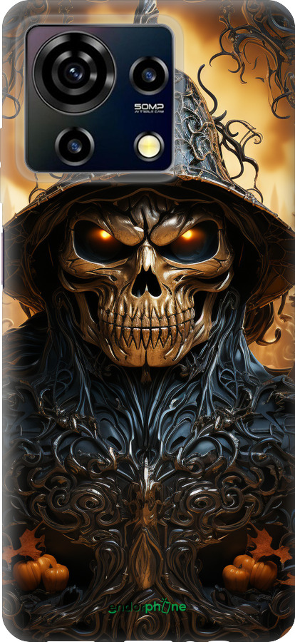 Силиконовый чехол Череп 2 для ZTE Blade V50 Vita - 5652u-3813 изображение 