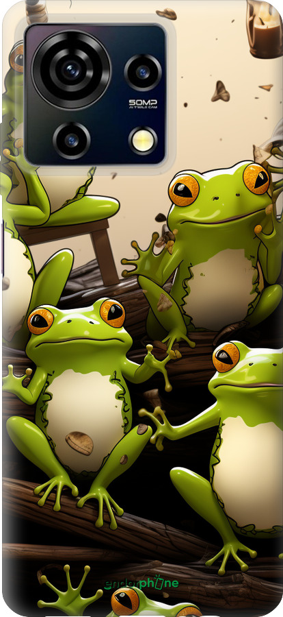 Силиконовый чехол Жабки для ZTE Blade V50 Vita - 5656u-3813 изображение 