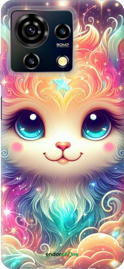 Силиконовый чехол Сказочный котенок для ZTE Blade V50 Vita - 5813u-3813 изображение 