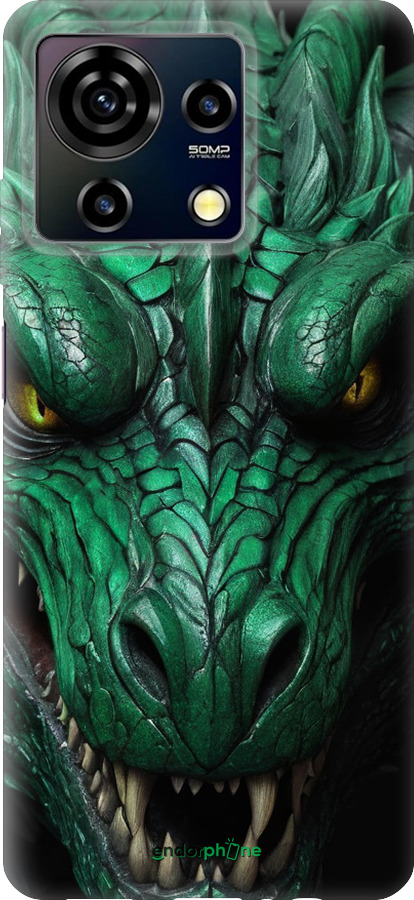 Силиконовый чехол Зелёный дракон v2 для ZTE Blade V50 Vita - 5817u-3813 изображение 