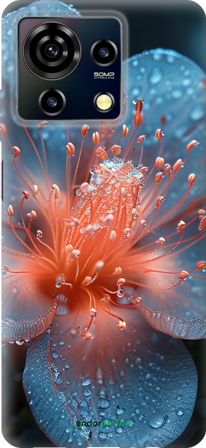 Силиконовый чехол Роса на цветке для ZTE Blade V50 Vita - 6039u-3813 изображение 