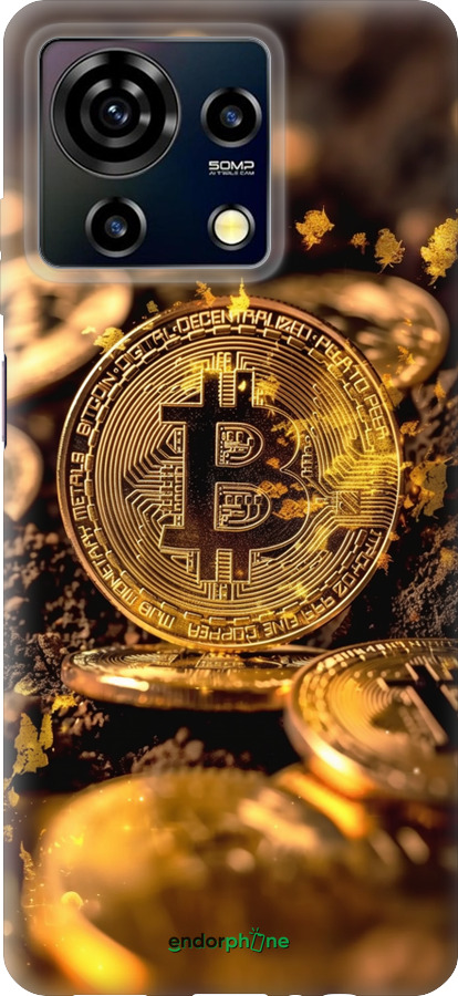 Силиконовый чехол Золотая лихорадка биткойна для ZTE Blade V50 Vita - 6089u-3813 изображение 
