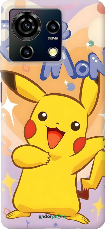 Силиконовый чехол Пикачу для ZTE Blade V50 Vita - 6383u-3813 изображение 