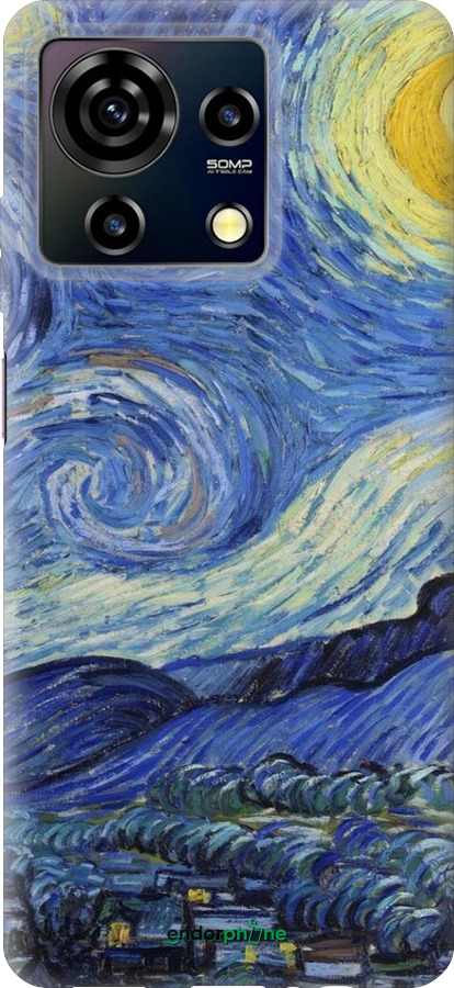 Силіконовий чехол «Зоряна ніч» Вінсента Ван Гога для ZTE Blade V50 Vita - 6433u-3813 изображение 