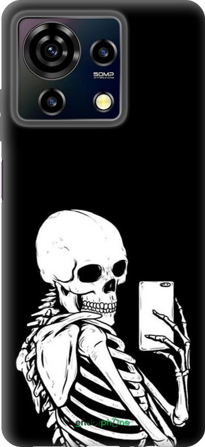 Силиконовый чехол Скелет делает Selfie для ZTE Blade V50 Vita - 6535u-3813 изображение 