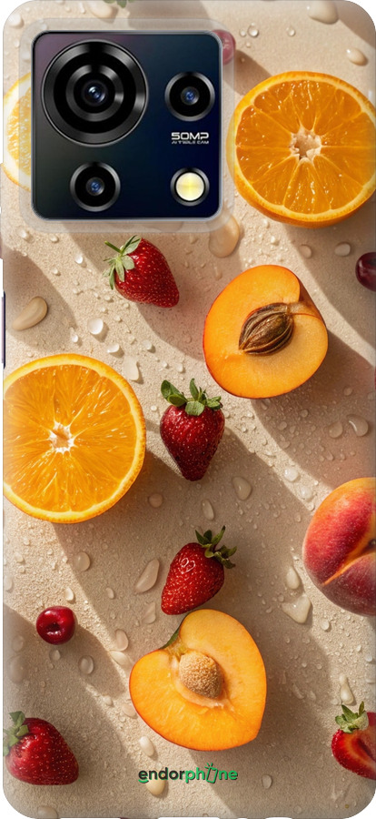 Силиконовый чехол Фрукты 3 для ZTE Blade V50 Vita - 6703u-3813 изображение 