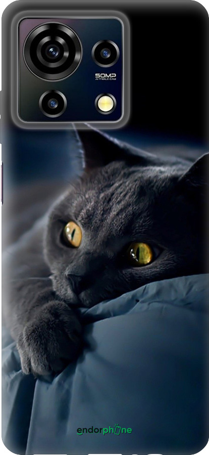 Силіконовий чехол Димчастий кіт для ZTE Blade V50 Vita - 825u-3813 изображение 