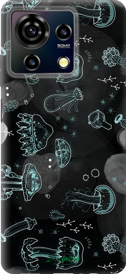 Силиконовый чехол Медузы для ZTE Blade V50 Vita - 906u-3813 изображение 