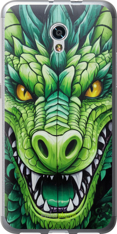 Силіконовий чехол Зелений дракон для ZTE Blade V7 - 5816u-688 изображение 