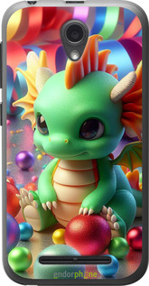 Силиконовый чехол Веселый дракончик для ZTE L110 - 5812u-435 изображение 