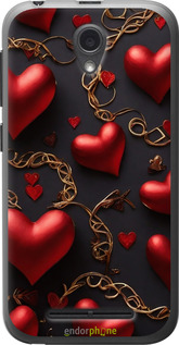 Силіконовий чехол Сердечки для ZTE L110 - 5831u-435 изображение 