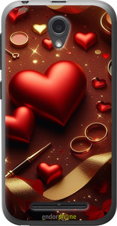 Силіконовий чехол Сердечки v3 для ZTE L110 - 5833u-435 изображение 