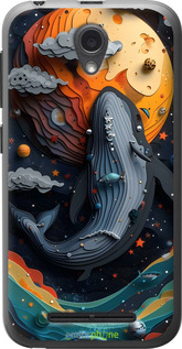 Силиконовый чехол Кит в космосе для ZTE L110 - 6328u-435 изображение 