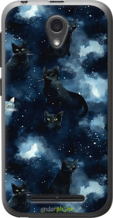 Силиконовый чехол Изображение Кошек с тёмной акварелью для ZTE L110 - 6521u-435 изображение 