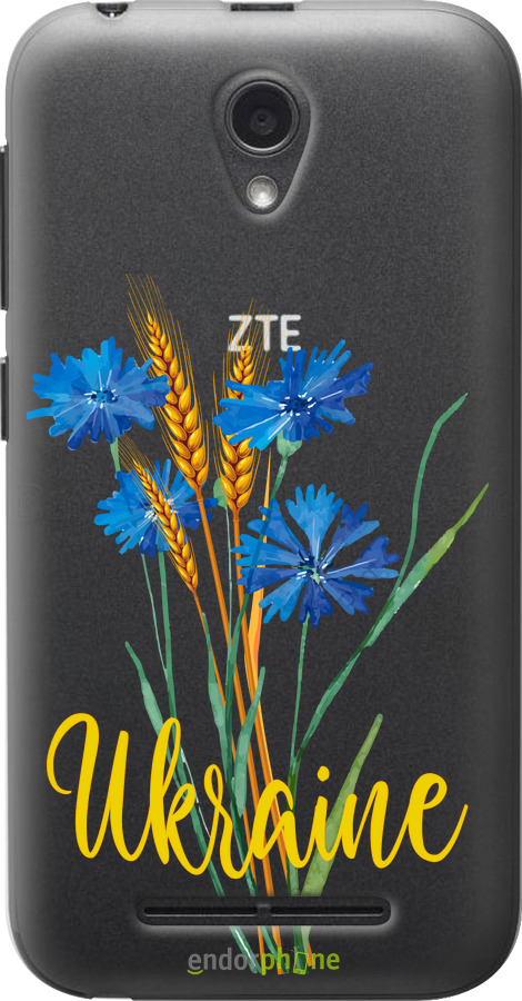 Силиконовый чехол Ukraine v2 для ZTE L110 - 5445u-435 изображение 