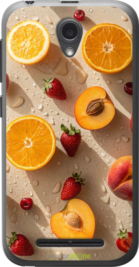Силиконовый чехол Фрукты 3 для ZTE L110 - 6703u-435 изображение 