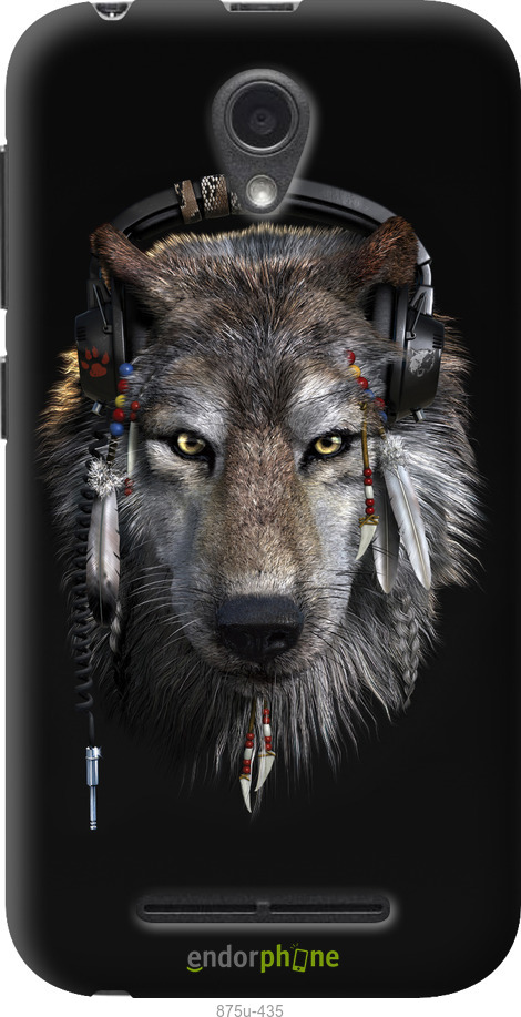 Силиконовый чехол Волк-меломан для ZTE L110 - 875u-435 изображение 