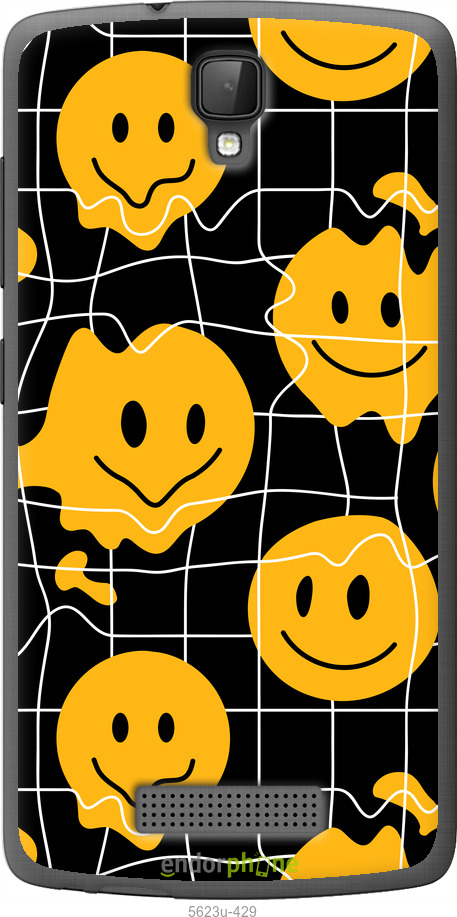 Силиконовый чехол Смайлы v3 для ZTE L5 - 5623u-429 изображение 