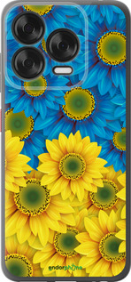 Силиконовый чехол Жёлто-голубые цветы для ZTE Nubia V70 Design - 1048u-4084 изображение 