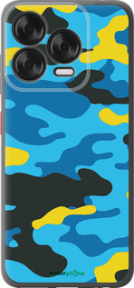 Силиконовый чехол Желто-голубой камуфляж для ZTE Nubia V70 Design - 1084u-4084 изображение 