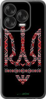 Силиконовый чехол Герб - вышиванка на черном фоне для ZTE Nubia V70 Design - 1196u-4084 изображение 
