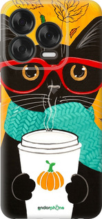 Силиконовый чехол Осенний кот для ZTE Nubia V70 Design - 4026u-4084 изображение 