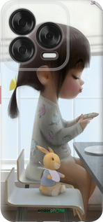 Силиконовый чехол Милая девочка с зайчиком для ZTE Nubia V70 Design - 4039u-4084 изображение 