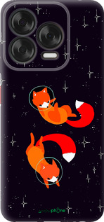 Силиконовый чехол Лисички в космосе для ZTE Nubia V70 Design - 4519u-4084 изображение 