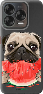 Силиконовый чехол Мопс и арбуз для ZTE Nubia V70 Design - 4665u-4084 изображение 