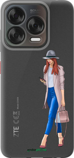 Силиконовый чехол Девушка 1 для ZTE Nubia V70 Design - 4751u-4084 изображение 