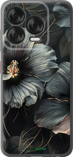 Силиконовый чехол Черные цветы для ZTE Nubia V70 Design - 6031u-4084 изображение 