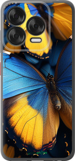 Силиконовый чехол Желто-голубые бабочки для ZTE Nubia V70 Design - 6046u-4084 изображение 