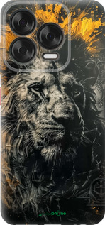 Силіконовий чехол Лев у золотих фарбах для ZTE Nubia V70 Design - 6155u-4084 изображение 