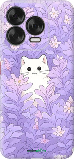 Силиконовый чехол Котик в цветах для ZTE Nubia V70 Design - 6390u-4084 изображение 