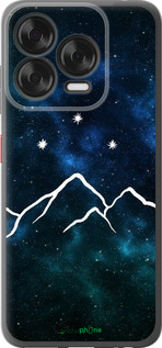 Силиконовый чехол Горы и звезды нарисованы на фоне галактики для ZTE Nubia V70 Design - 6490u-4084 изображение 