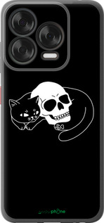 Силиконовый чехол С изображением кота и черепа для ZTE Nubia V70 Design - 6491u-4084 изображение 