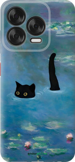 Силіконовий чехол Із зображенням кота та водяної лілії Monet для ZTE Nubia V70 Design - 6519u-4084 изображение 