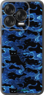 Силіконовий чехол Візерунок чорних котів на блакитному фоні для ZTE Nubia V70 Design - 6525u-4084 изображение 
