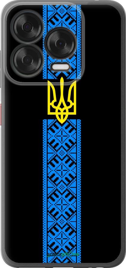 Силиконовый чехол Тризуб в вышиванке для ZTE Nubia V70 Design - 1158u-4084 изображение 