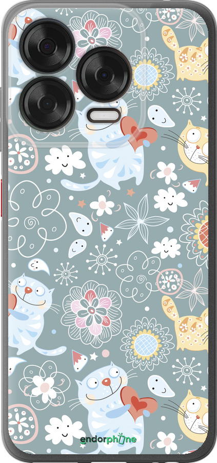 Силиконовый чехол Котята v3 для ZTE Nubia V70 Design - 1223u-4084 изображение 