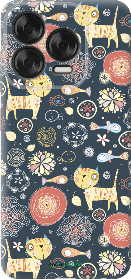 Силиконовый чехол Котята v4 для ZTE Nubia V70 Design - 1224u-4084 изображение 