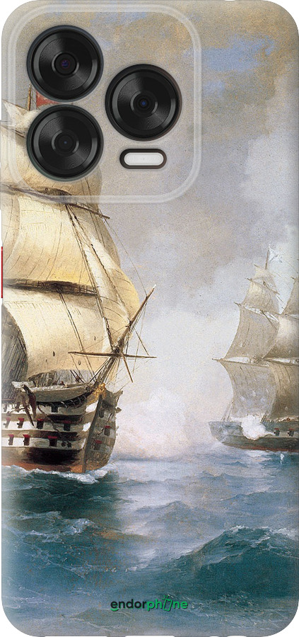 Силиконовый чехол Айвазовский. Корабли для ZTE Nubia V70 Design - 160u-4084 изображение 