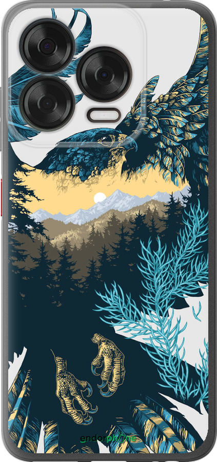 Силиконовый чехол Арт-орел на фоне природы для ZTE Nubia V70 Design - 3983u-4084 изображение 