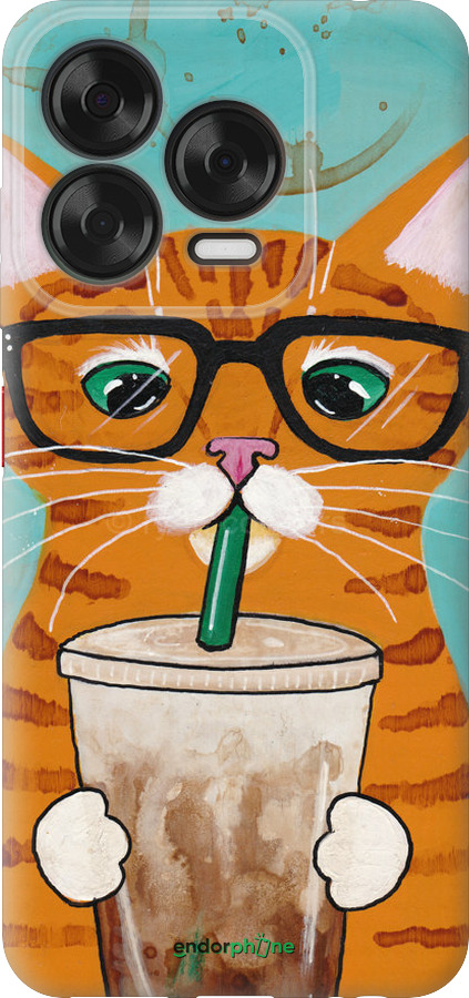 Силиконовый чехол Зеленоглазый кот в очках для ZTE Nubia V70 Design - 4054u-4084 изображение 