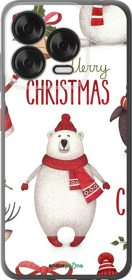 Силиконовый чехол Merry Christmas для ZTE Nubia V70 Design - 4106u-4084 изображение 