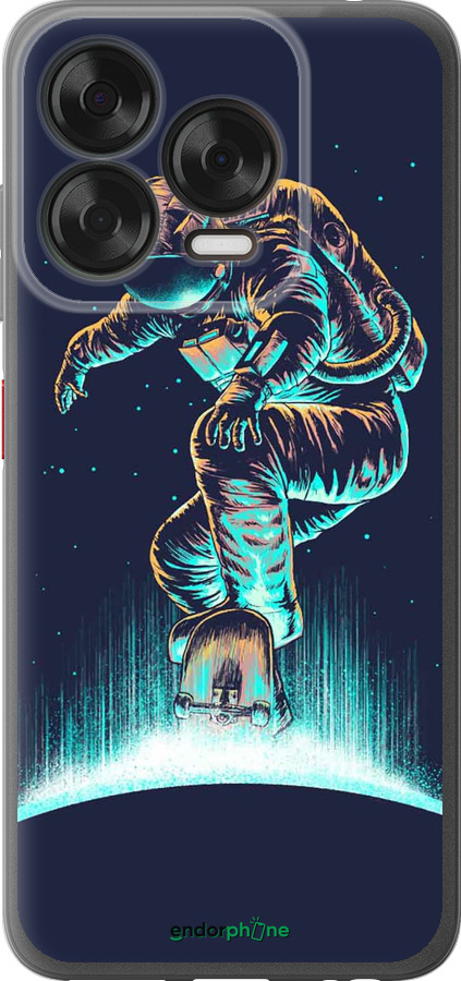 Силіконовий чехол Космонавт на скейтборді для ZTE Nubia V70 Design - 4145u-4084 изображение 